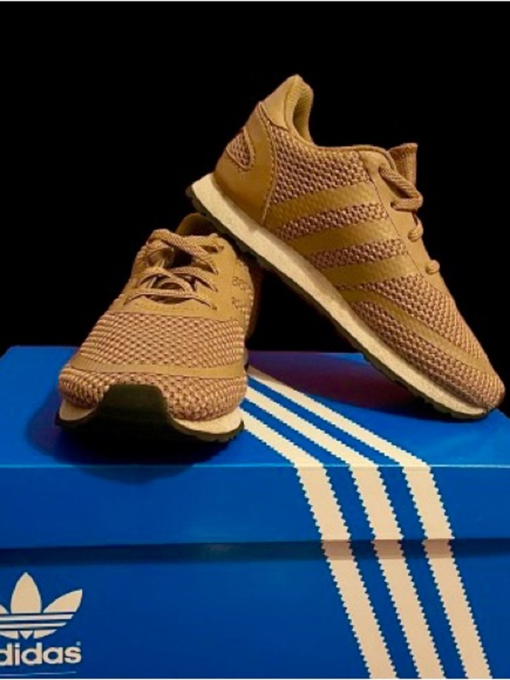 adidas Tan Knit Running Sneakers